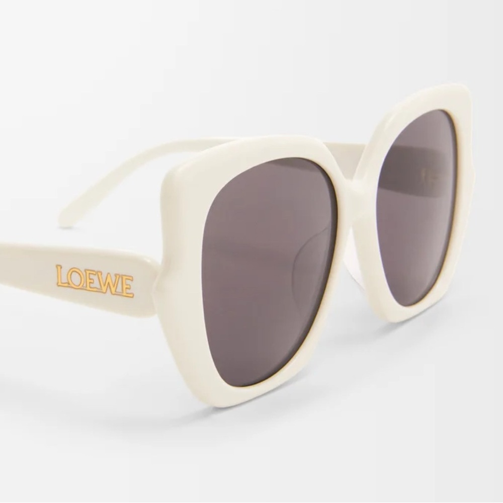LOEWE Oversized Ivory White Fantasy Slim Sunglasses made in Italy NEW - Picture 2 of 5